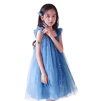 ワンピース EMBROIDERY TULLE TIERED DRESS Amazon.com: NNJXD Flower Girl Princess Dress Sparkle Dots