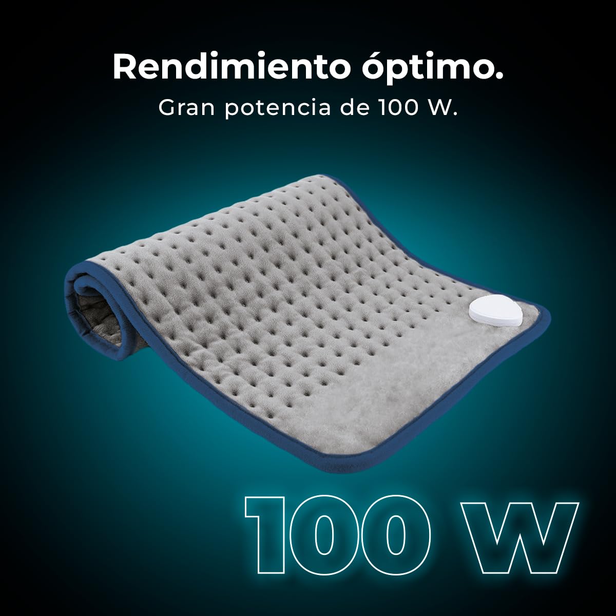 Cecotec Almohadilla Eléctrica HeatConfort 6000 ThermalPad. Almohadilla térmica 30x60 cm ideal para alivio lumbar, cuello y hombros, con ajuste de temperatura y material suave.