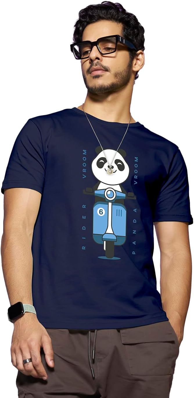 BewakoofMen's T-Shirt with Graphic Print Regular Fit Half Sleeve Crew Neck in Cotton