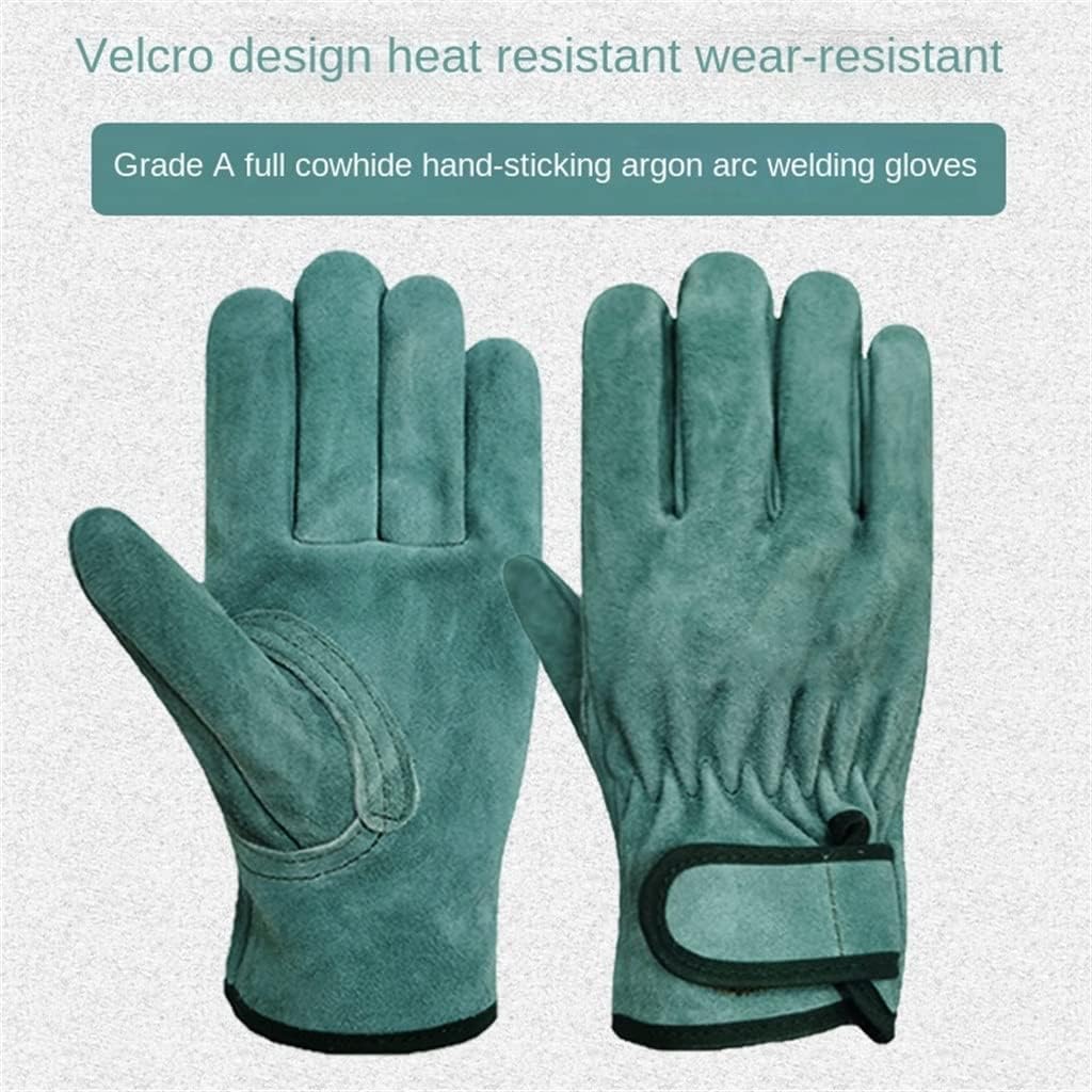 Fireproof Cow Leather Welder Gloves Anti-Heat Work Safety Welding Metal Hand Tools