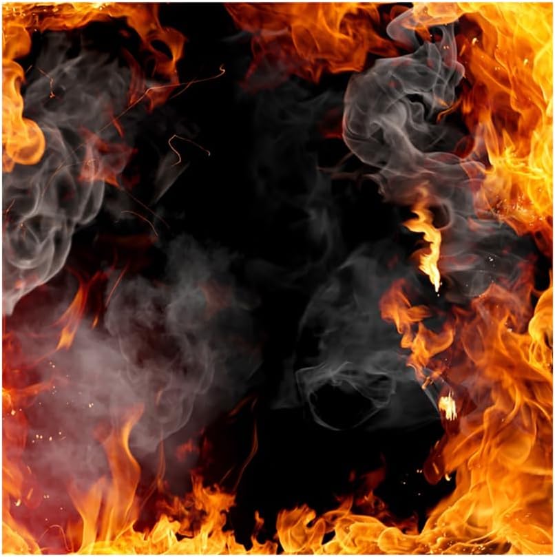 YongFoto 1,5x1m Vinile Fondali Fotografici Fuoco Caldo Legna Da