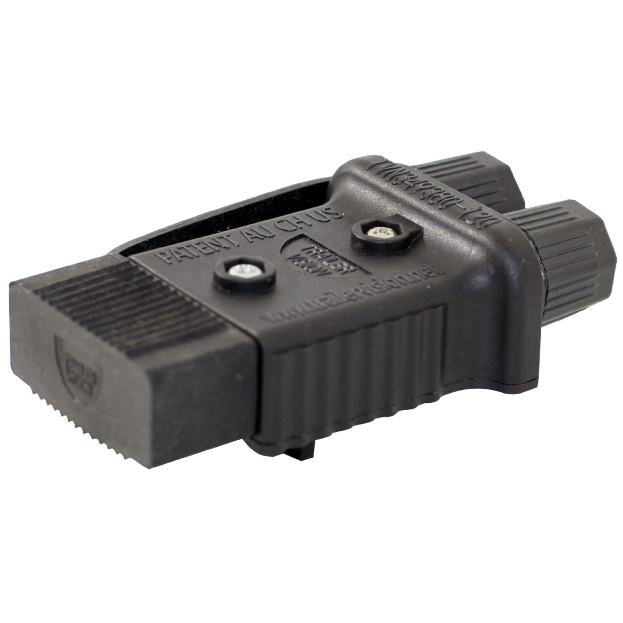 Trailer Vision 120A Anderson Connector Cover Assembly for SB 120 Anderson - 120 Amp Plugs Protective Housing Sleeve Quick Connect Gauge 6-2 AWG - RV, Caravans, Trucks, Trailers, Battery Boxes - Black