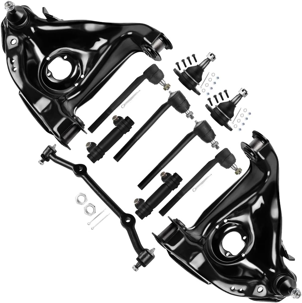 SCITOO 11pcs Front Suspension Kit Center Link RWD Inner Outer Tie Rod Ends RWD Lower Control Arms RWD Upper Ball Joints for Chevrolet Blazer S10 for GMC Jimmy Sonoma for Isuzu Hombre DS1047 ES3380T