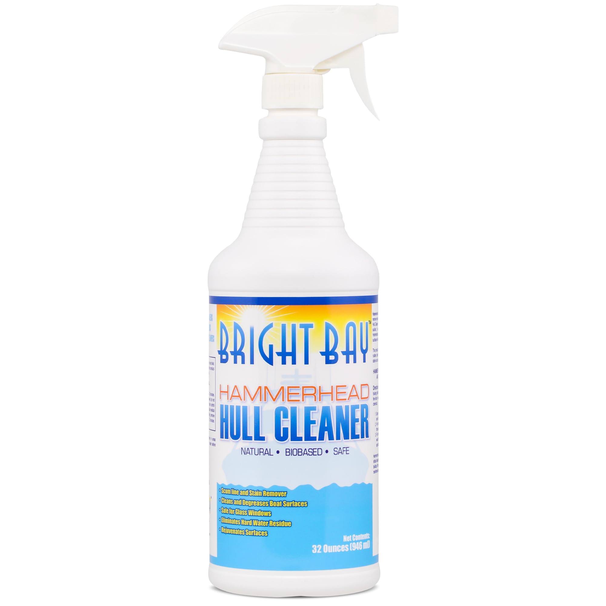 Wave Pool Hull Cleaner 32 Ounces| Advanced Non-Corrosive Formula for Marine Growth, Rust, and Calcium Removal | Safe for Fiberglass, Aluminum, Chrome