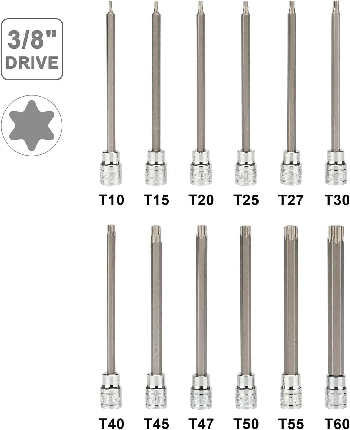 Extra Long Ball End& Torx Bit Socket Set