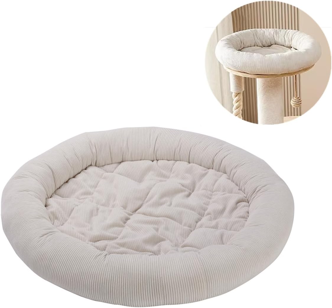 SHENGOCASE Round Cat Tree Tower Accessories Replacement Parts, Round Donut Cuddler Cat Dog Cushion Bed Add-ons for Plaform Perch Shelves (18″)
