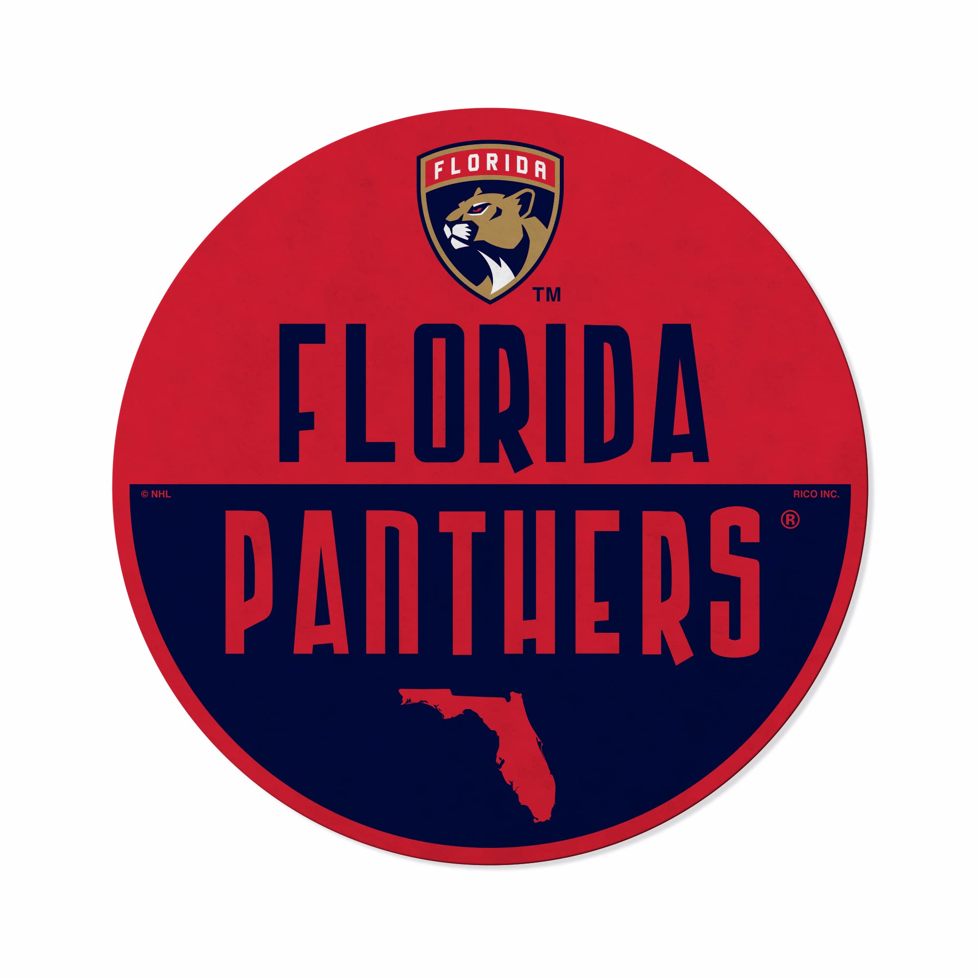 Rico Industries NHL Hockey Florida Panthers Classic Shape Cut Pennant - Home and Living Room Décor - Soft Felt EZ to Hang