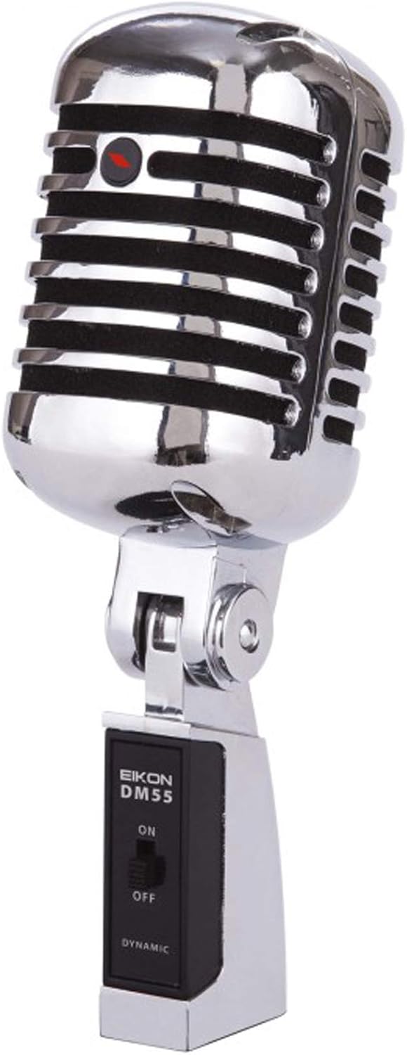 PROEL Eikon DM55V2BK Vintage Design Professional Vocal Dynamic Microphone (Satin Black)