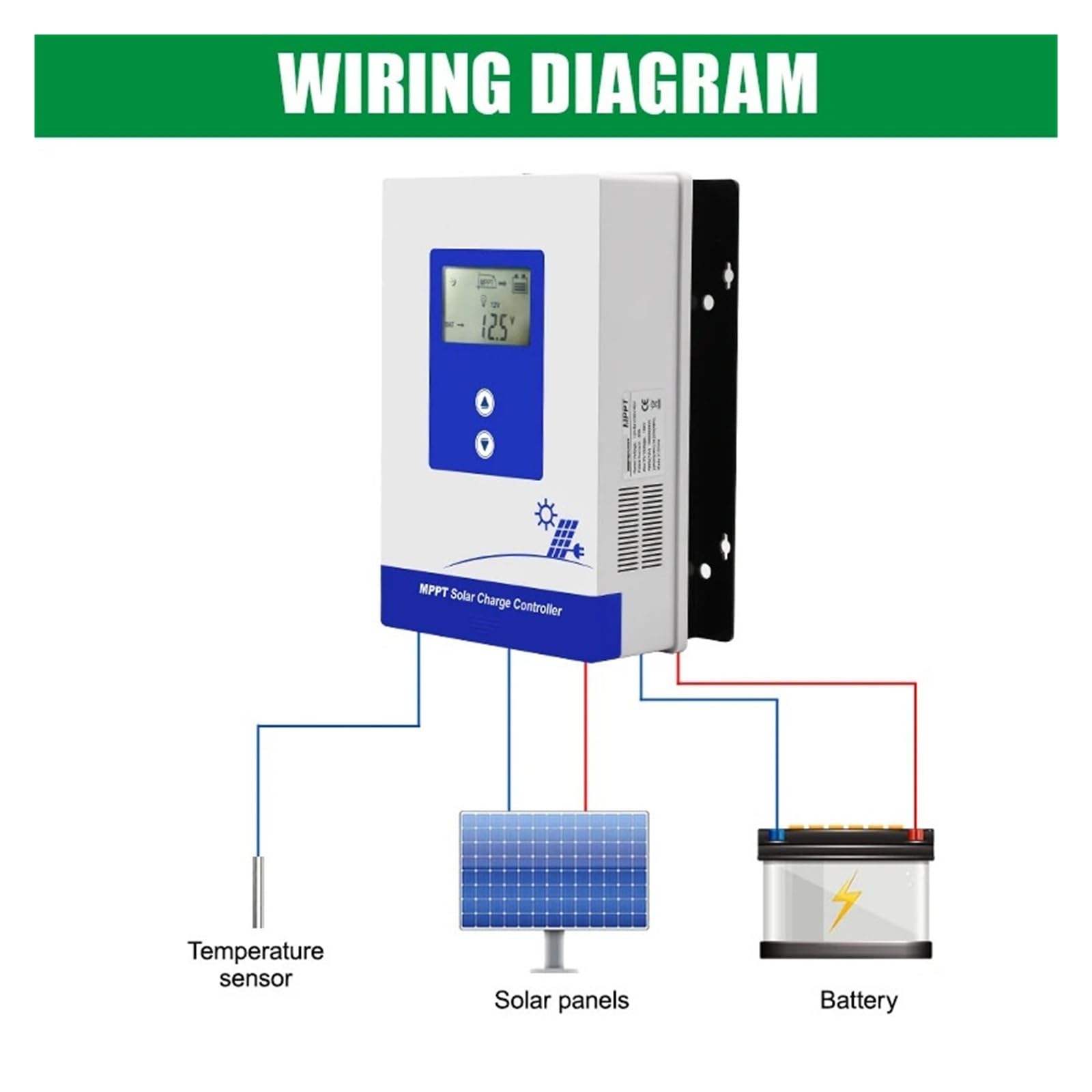 Kontroler ładowania słonecznego Kontroler ładowania słonecznego MPPT 60 A 12 V 24 V 36 V 48 V Automatyczny regulator baterii, panel słoneczny dla maksymalnego wejścia DC 150 V (MPPT-2440 40A)