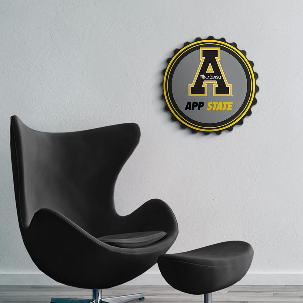 The Fan-Brand NCAA Appalachian State Mountaineers: App State - Bottle Cap Wall Sign - Football, Basketball & Baseball Wall Decor - College Sports Décor for Home, Office, Game Room, Fan Cave & Garage - USA Made