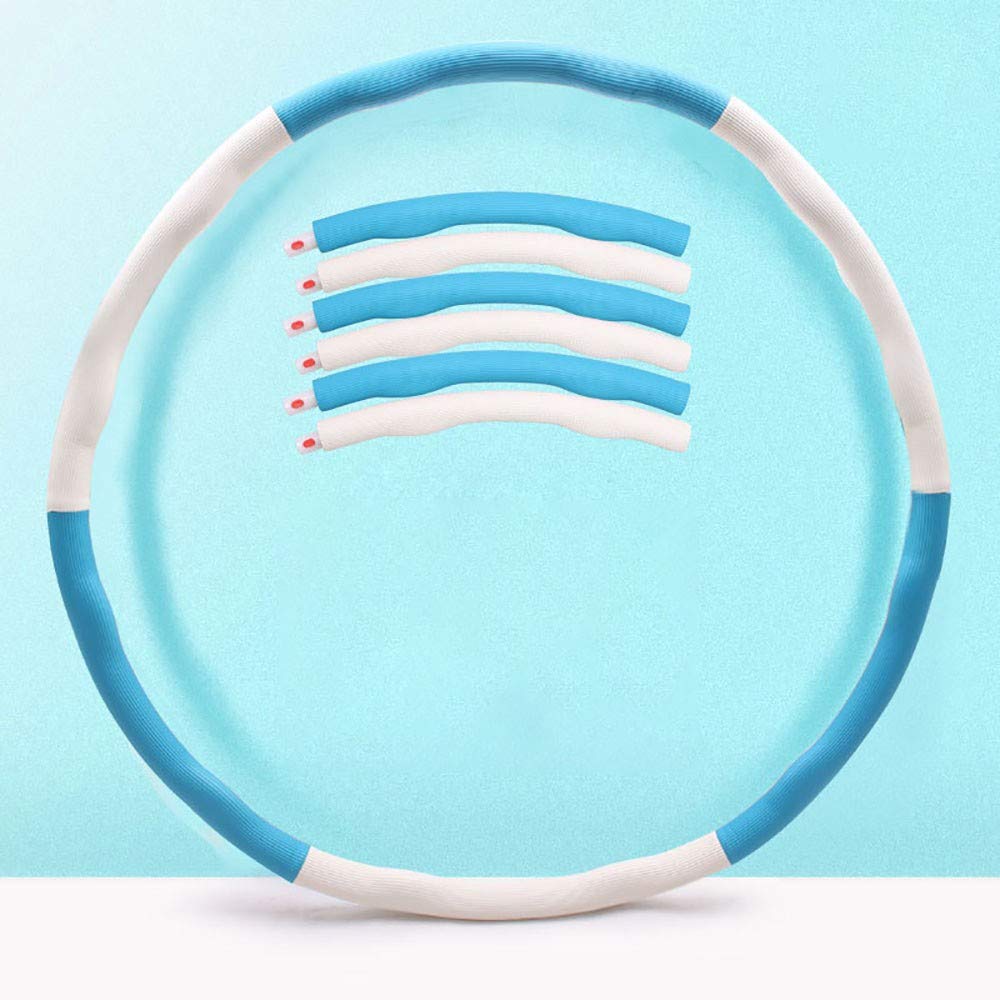 Cerceau en Mousse Lesté, Hula-Hoop Démontable - pour Exercices Gymnastique, Fitness, Aérobic - Confortable Surface Antidérapante, Design en Vagues