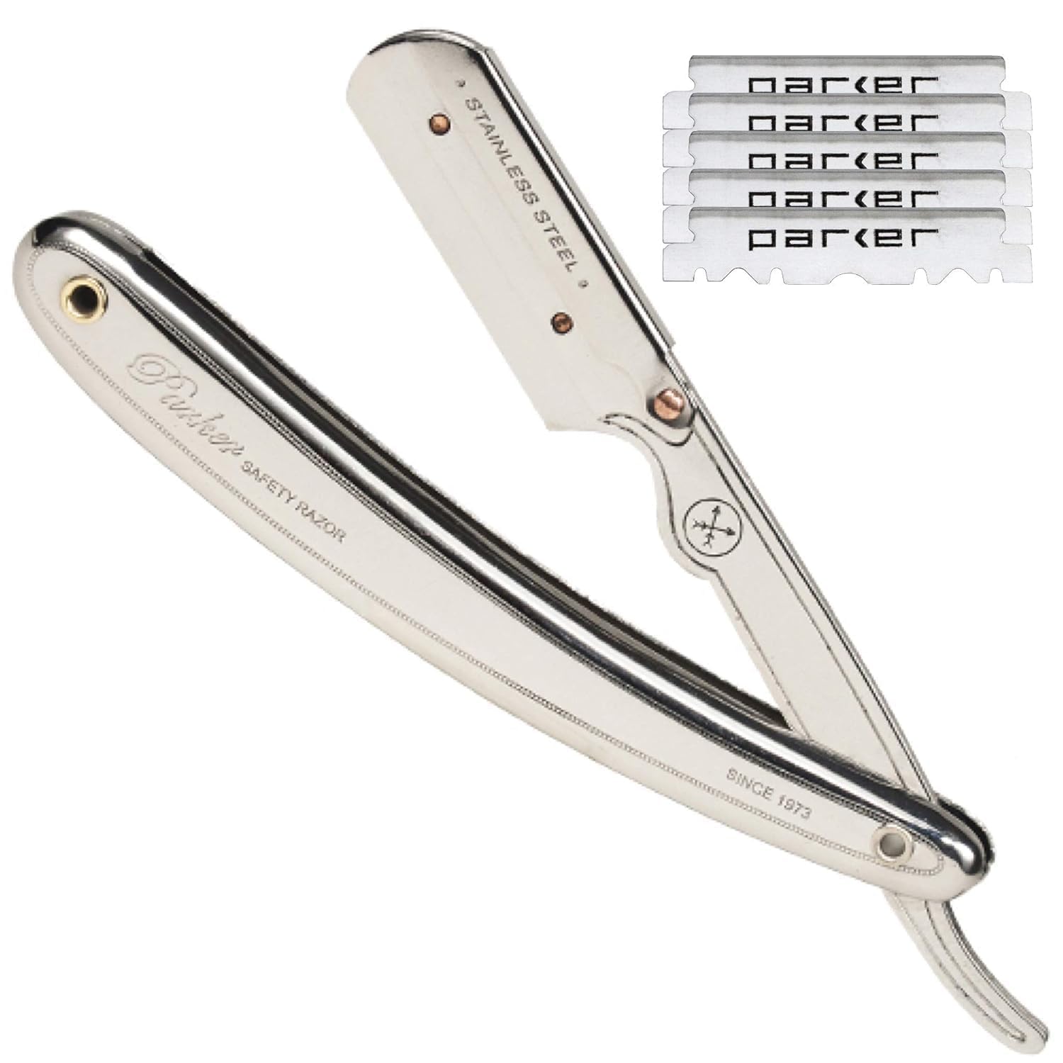 Amazon.com: Parker SR1 Stainless Steel Straight Edge Barber Razor