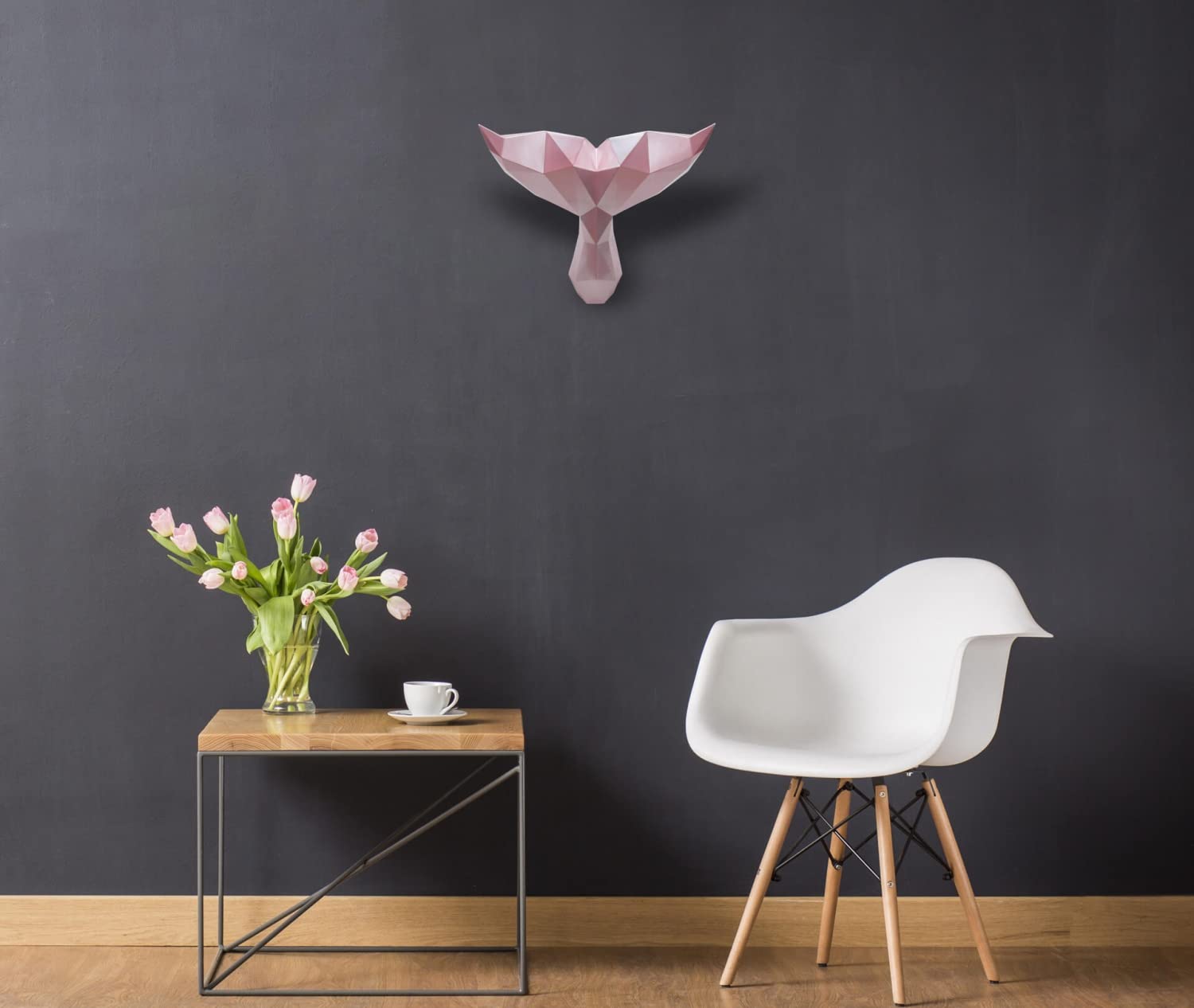 KunstLoft Skulptur modern | 100% HANDGEFERTIGT | 43x32x38cm | Kunststein Statue 'Sanfter Koloss' | Tierskulpturen | Rosa | Deko Figur Wohnzimmer