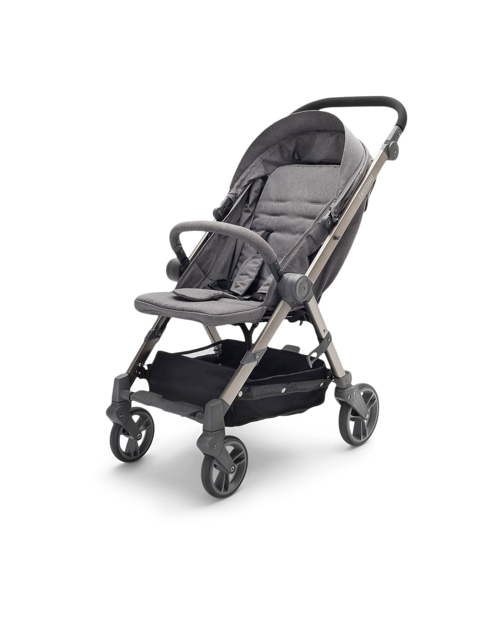 Twistshake 78474, Passeggino Tour pieghevole/0-22 kg/Passeggino sportivo combinato - Grigio