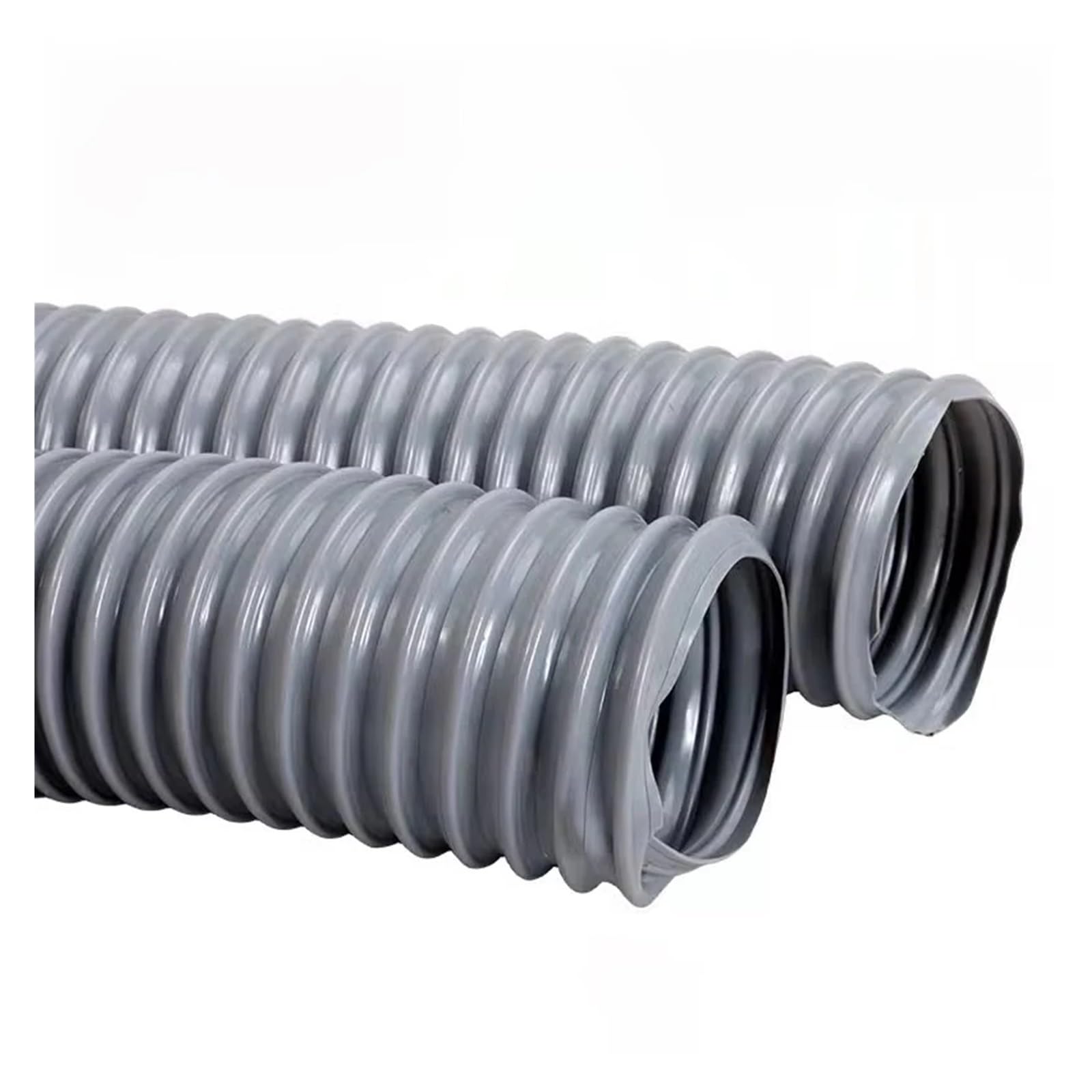 Tubo flessibile di aspirazione della polvere in PVC grigio da 1 metro, tubo di scarico dell'aria, estrazione dei fumi con diametro interno da 25 a 100 mm for sistemi di vuoto(5 Meter,Inner Diame