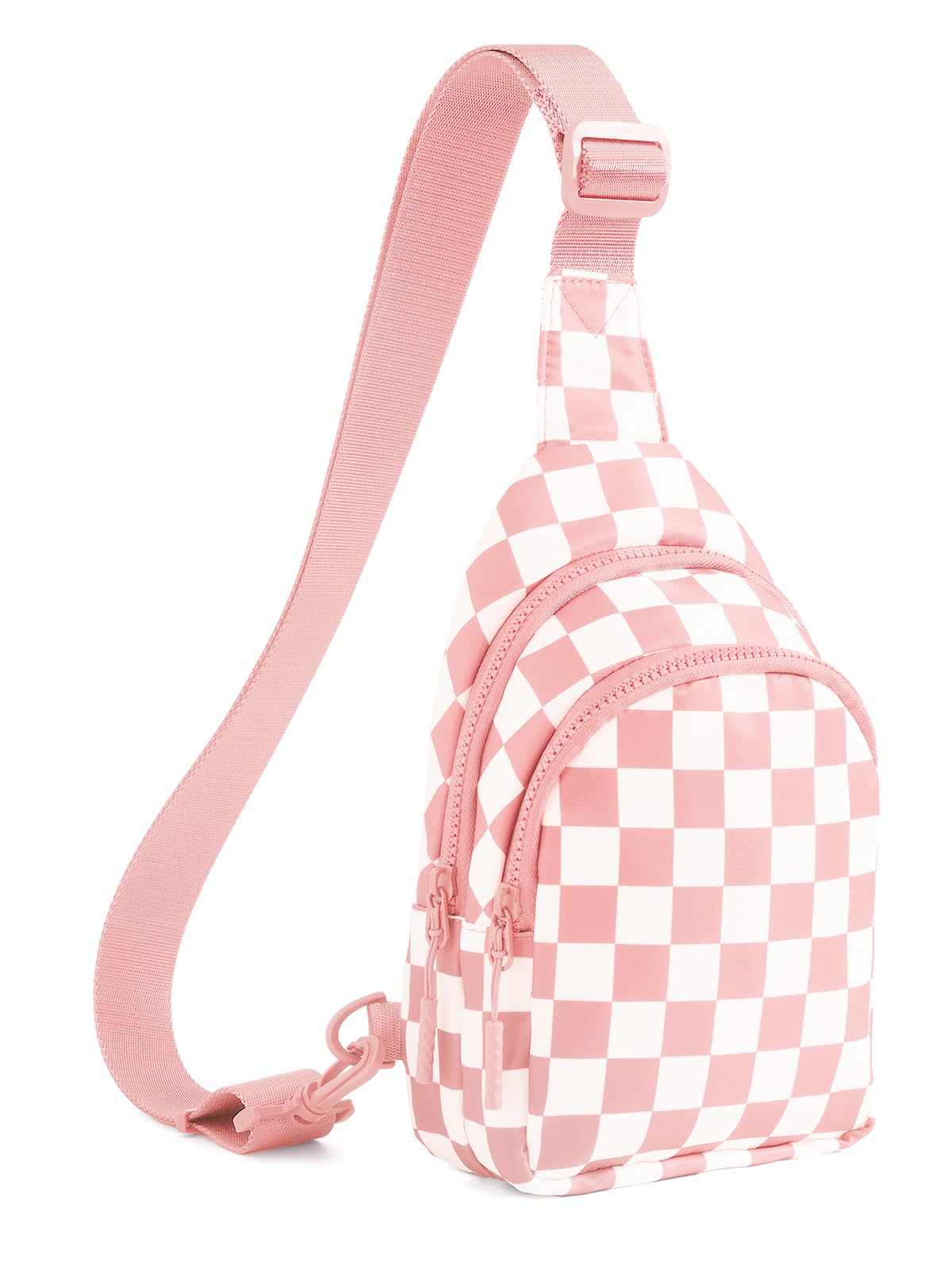 Checkered Sling Bag for Women Small Backpack Crossbody Chest Bag Fanny Packs Purses