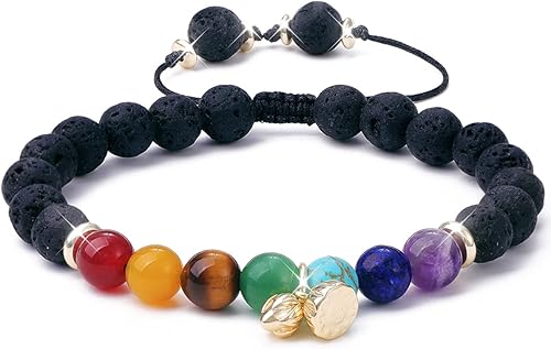Ansiedad Espiritual Alivio del Estrés Fidget Chakra Curación Cristales Pulseras con Cuentas de Meditación Mindfulness Aceites Esenciales Accesorios