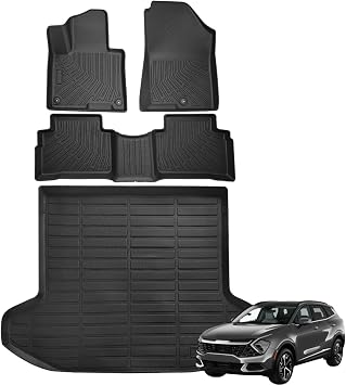 Floor Mats Cargo Mat fit for Kia Sportage Accessories 2023 2024 2025 Cargo Floor Liner TPE All Weather Protection Not Hybrid
