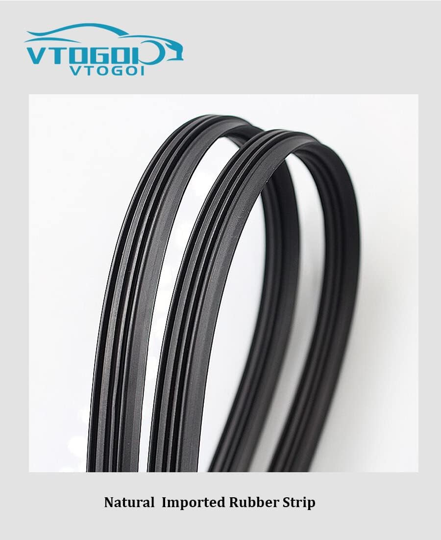 VTOGOI Wiper Blades With Rear Wiper Blades Set For Mini Cooper Countryman 2011-2016,Automotive Replacement Windshield Wiper Blades, That Meet OEM Quality Easy DIY Install 20 "+19"+10"(Set of 3)