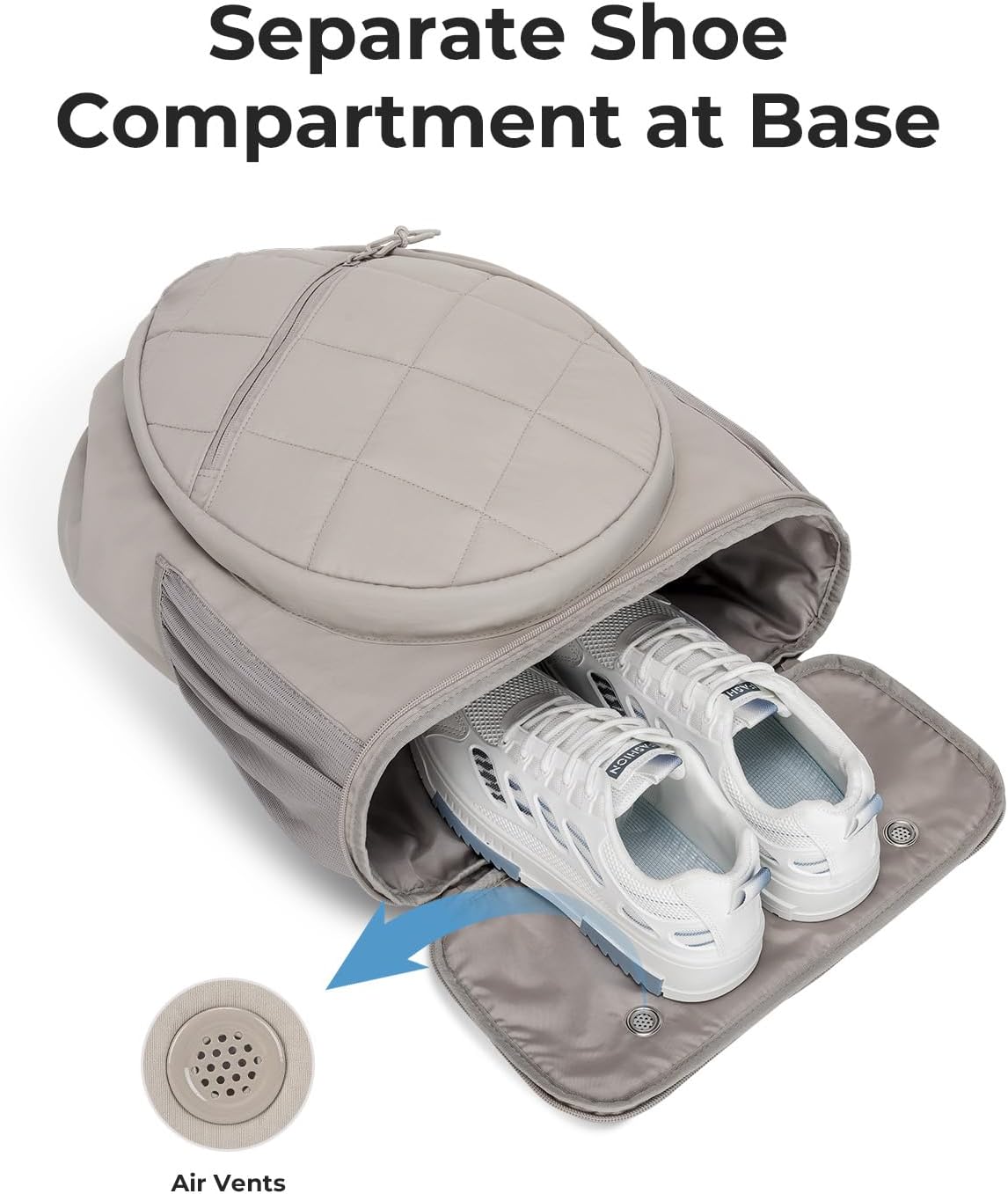 Drawstring Tennis Backpack, Puffer Tennis Racket Bag with Shoe Compartment & Wet Pocket Gym Bag for Women, Suitable for Pickleball Tennis Badminton - Image 2