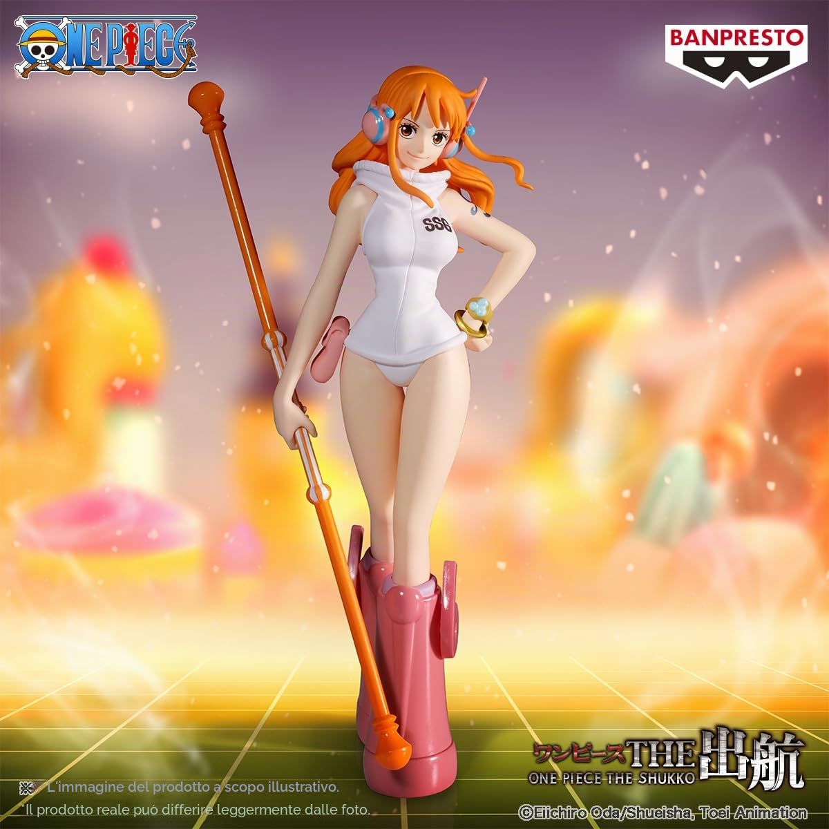 Banpresto Figura di Action Nami One Piece - The Shukko - Vista Egghead 16 cm - Multicolore BP29204P - Figura da collezione - Ottimo per i fan degli Anime