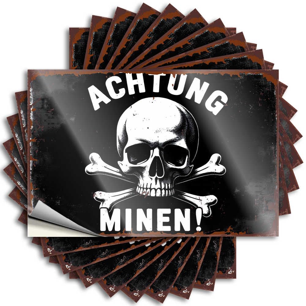 Decorations for The Kitchen Autumn Bumper - German Warning Sign with Skull and Crossbones Removable Decal Hat Easy Peel for Science(12X18CM)