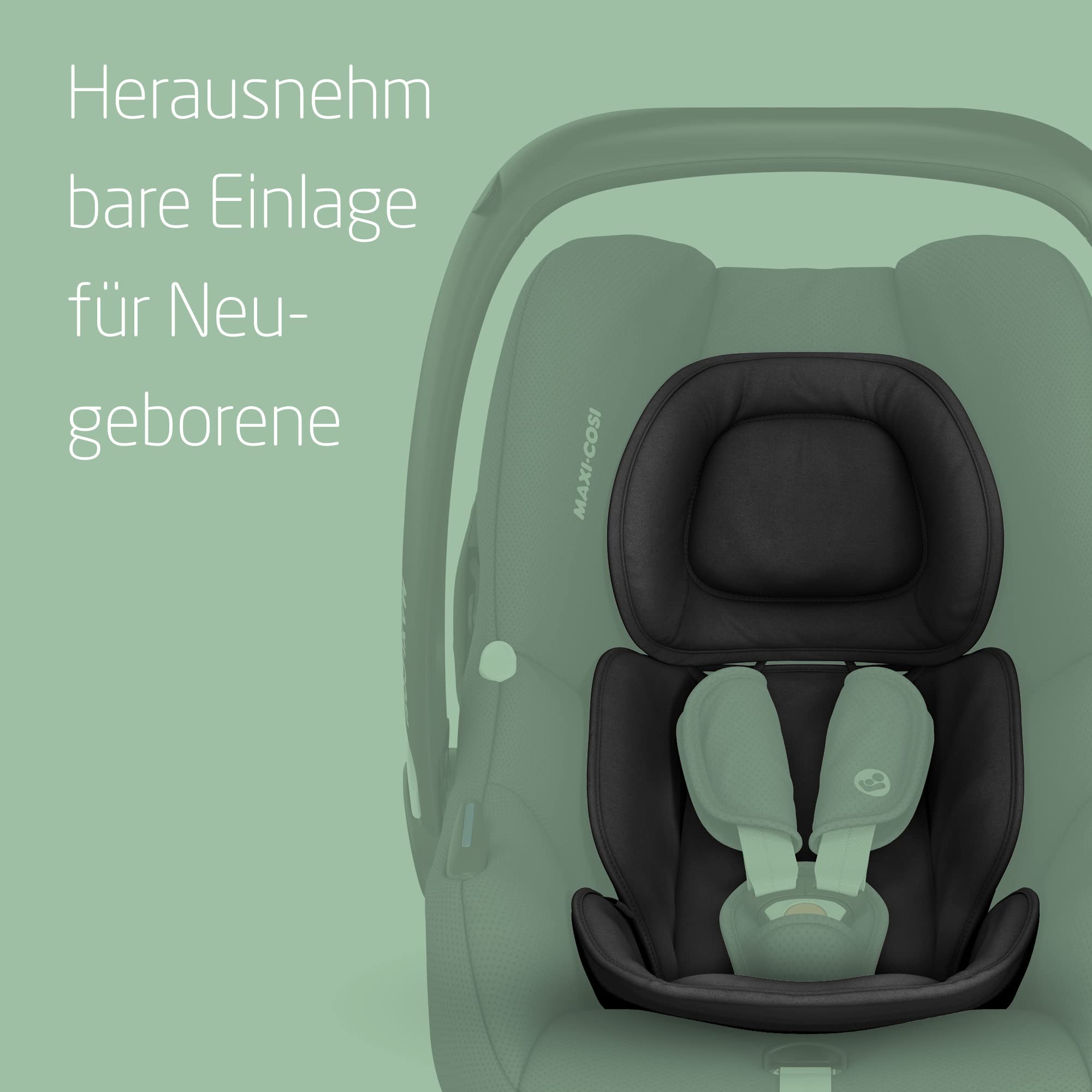 Maxi-Cosi CabrioFix i-Size Babyschale 0-12 Monate 12 kg leichter Kindersitz Sonnenverdeck Essential Black