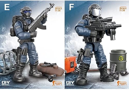 Miniatura 18 de YEIBOBO ! Figura de acción de las fuerzas especiales con armas militares y accesorios Equipo de Tigres Voladores Xj-822
