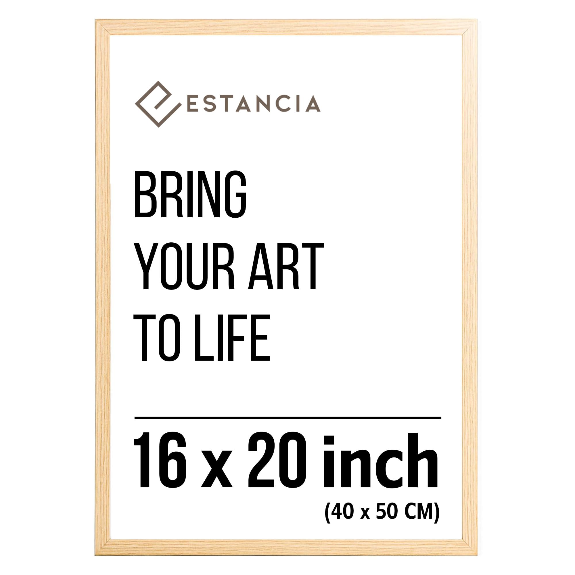 Estancia Oak Pine Wood Photo Frame 16x20 inch (40x50 cm) with Shatterproof Acrylic Glass | Modern 16 x 20 inch (40 x 50 cm) Wooden Picture Frame