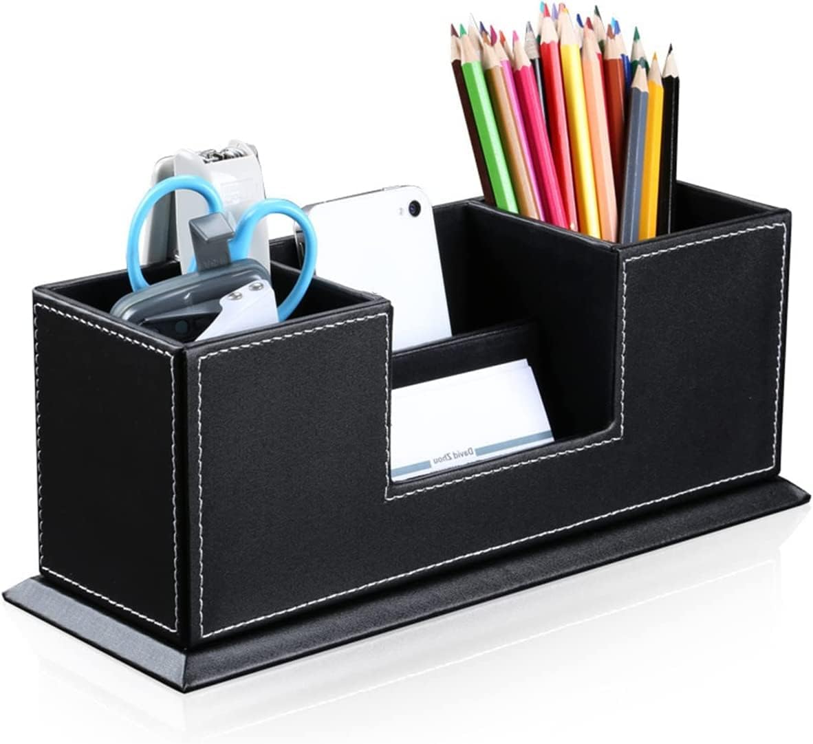 منظم مكتبي من نيموتا، بتصميم عصري، حجم كبير، مصنوع من الجلد، م... - view 1