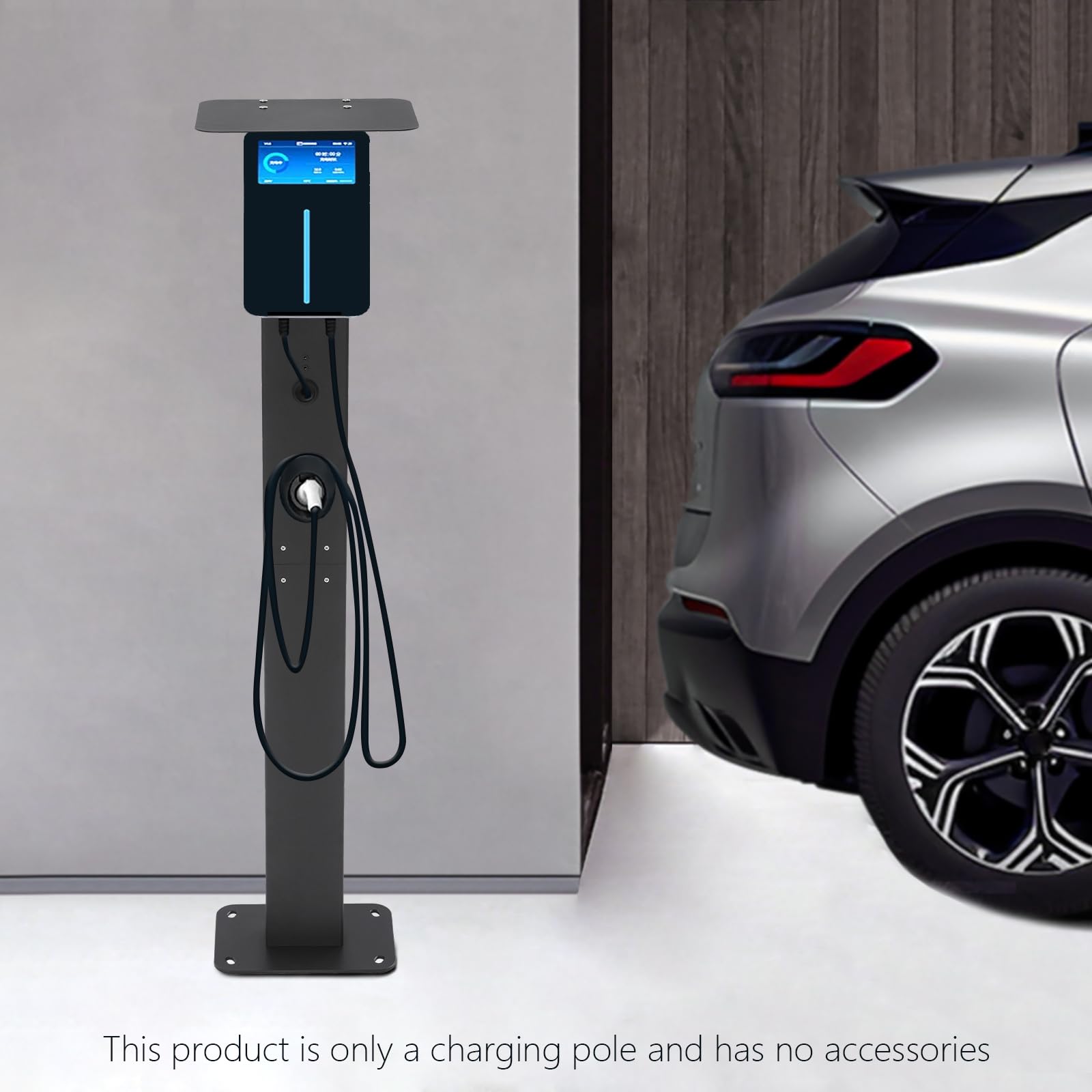 Supporto universale Wallbox, colonna di supporto per stazioni di ricarica per auto elettriche, lega di alluminio e lega di neodimio, per esterni, interni, garage, parcheggi