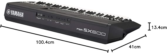 Yamaha PSR-SX600 Digital Keyboard black – High quality digital arranger workstation keyboard with 850 authentic instrument sounds & DJ styles – 61 touch dynamic keys