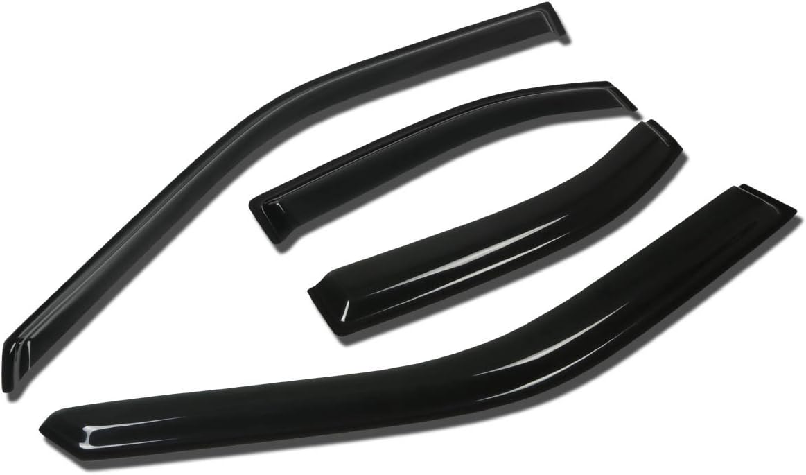 Auto Dynasty Rain Guards Tape-On Compatible with 2000-2006 Sentra B15 4DR 4Pcs Window Vent Visor Deflector