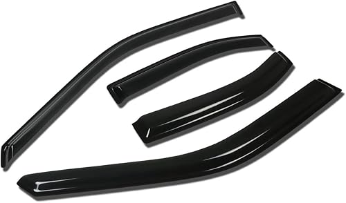 Auto Dynasty Protectores de lluvia con cinta adhesiva compatible con Sentra B15 4DR 2000-2006 4 piezas deflector de visera de ventilación de ventana
