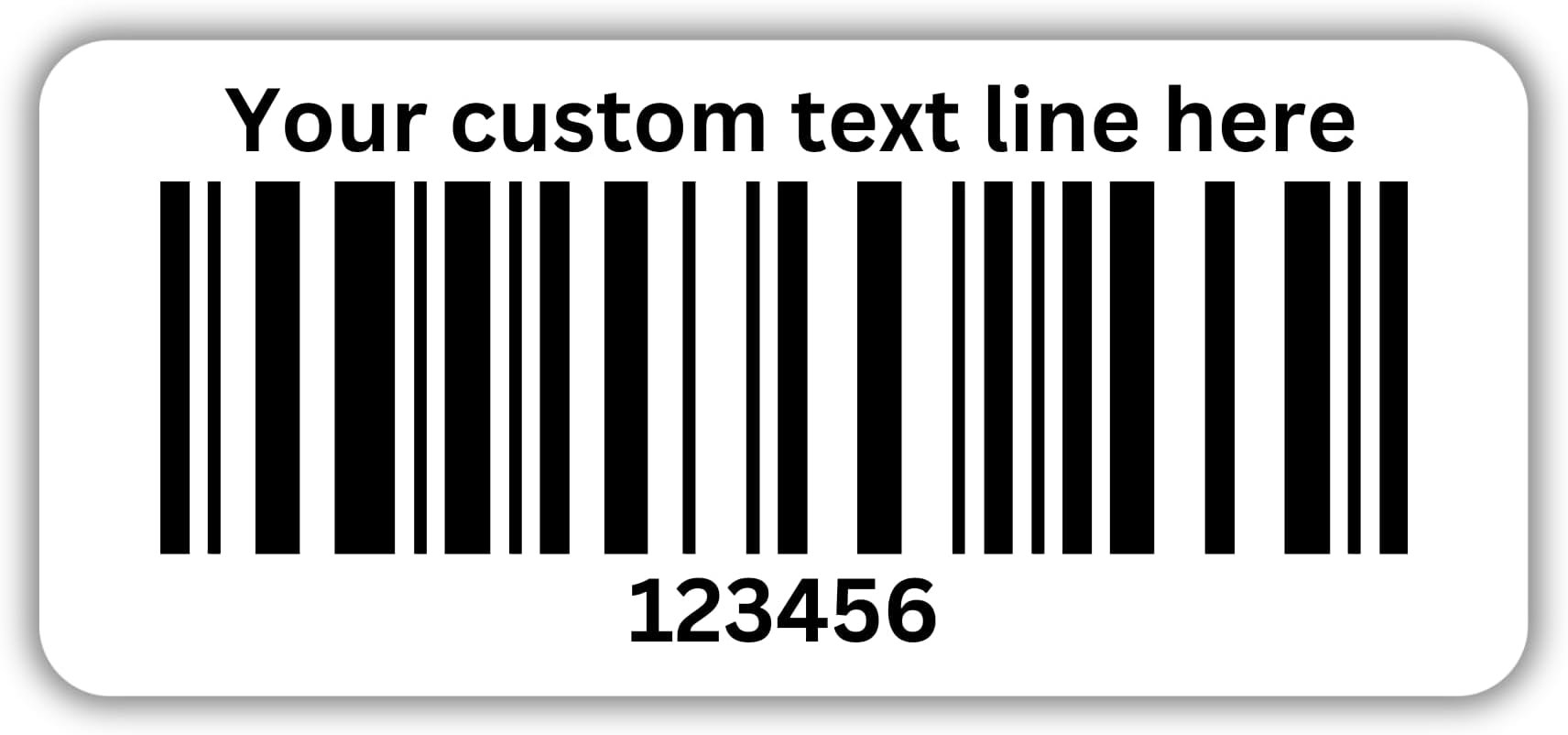 750 Serial Number Barcode Labels 2x1"" Sequential Bar Code Stickers Roll - Consecutive Number - Custom Printed