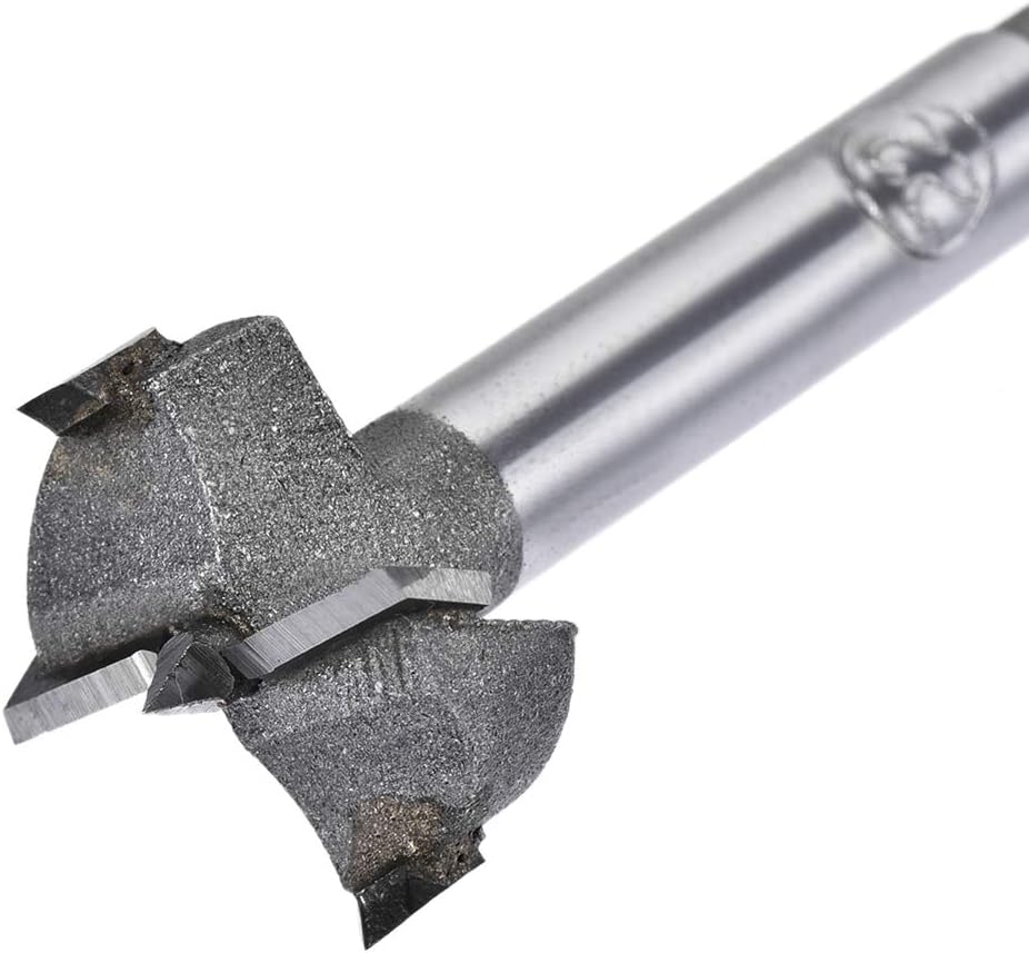 sourcing map Forstner Wood Boring Drill Bits 20mm 21mm 22mm Dia. Hole Saw Carbide Alloy Steel Tip Round Shank Cutting for Hinge Plywood Wood Tool 3in1 Set - Image 5