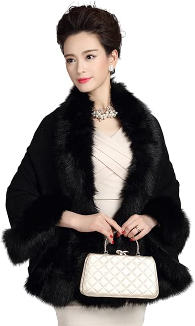 Faux Fox Fur Shawl 