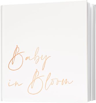 Calculs Baby in Bloom Baby Shower Guest Book, Rose Gold