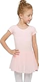 Toddler Ballet Leotards for Girls Dance Leotards with Skirt Gymnastic Ballerina Outfit Dress Classic Short Sleeve