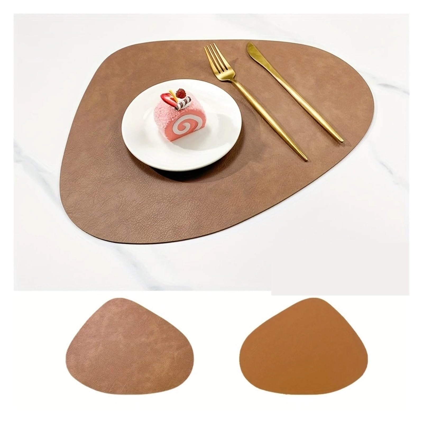 Mantel Individual Manteles Individuales, Posavasos for café, manteles for Cocina, Antiarrugas for y Comedor(Color1,6Pcs of Set)
