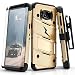 Zizo BOLT Series compatible with Samsung Galaxy S8 Case Military Grade Drop Tested with Tempered Glass Screen Protector, Holster GOLD BLACK