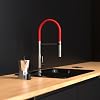 SCHÜTTE STILO 79180 Kitchen Tap with Pull-Out Shower 360 Degree Swivel Tap for Kitchen Sink Mixer Tap Chrome/Black