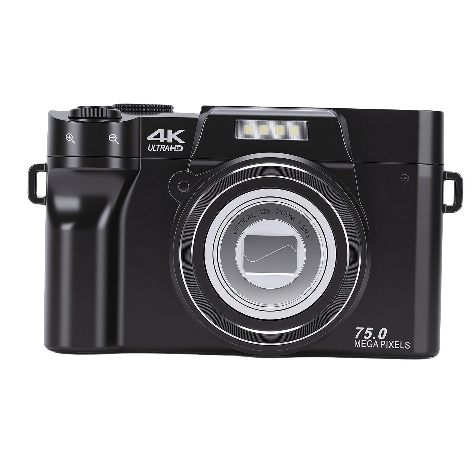 SENECESLI 4K Digital Camera 75MP with 12X Optical Zoom, WiFi Auto Focus Compact Camera for Travel Vlogging, 3 Inch Screen & 256GB SD Card Support-picture-24