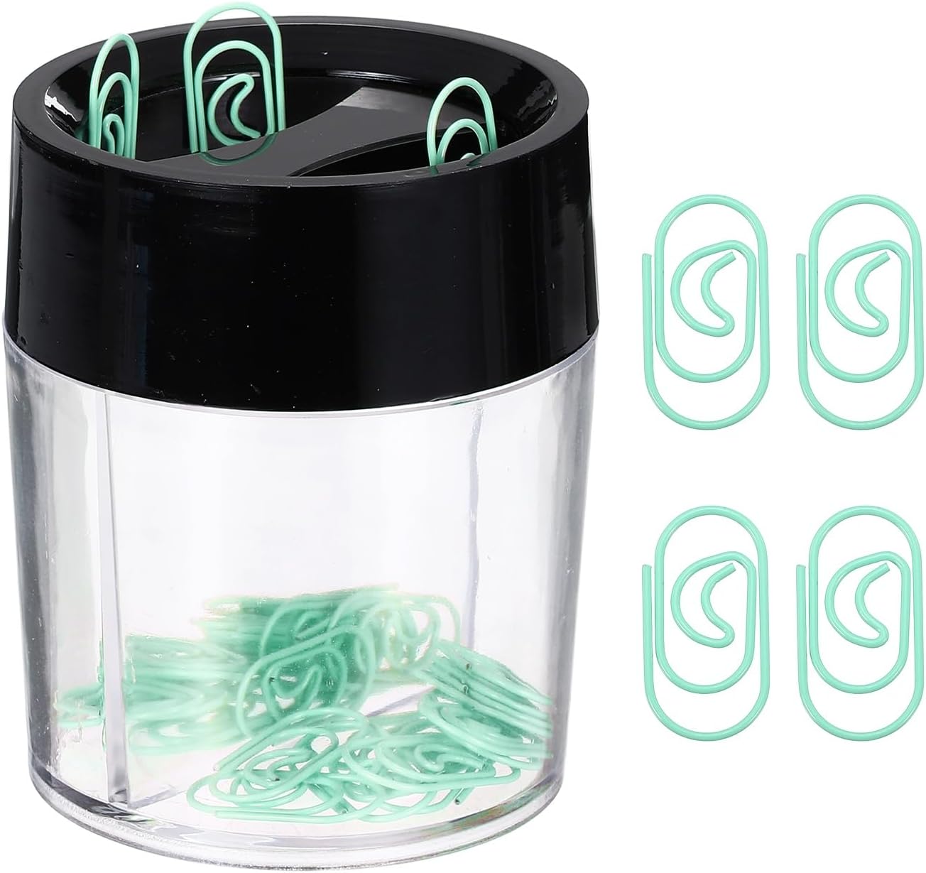 YOKIVE Paper Clip Mini Moon Bookmark Holder Pastel Green, 40Pcs