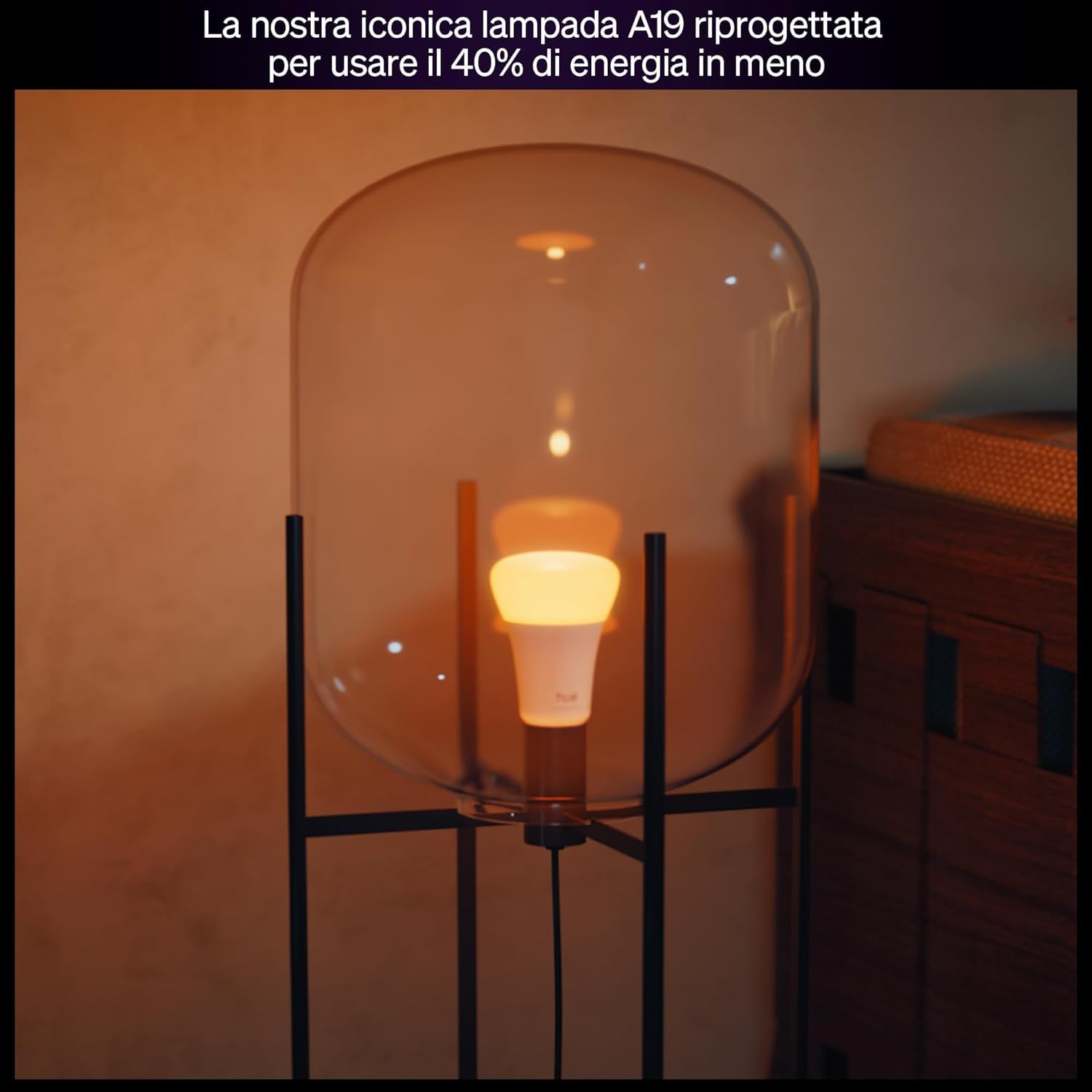Philips Hue LED A67 (Confezione da 1), Lampadine smart con luce bianca e colorata E27, Luci smart da 11,8 W e 1.600 lumen, Lampadine intelligenti compatibili con Alexa, Google Assistant e Apple Home