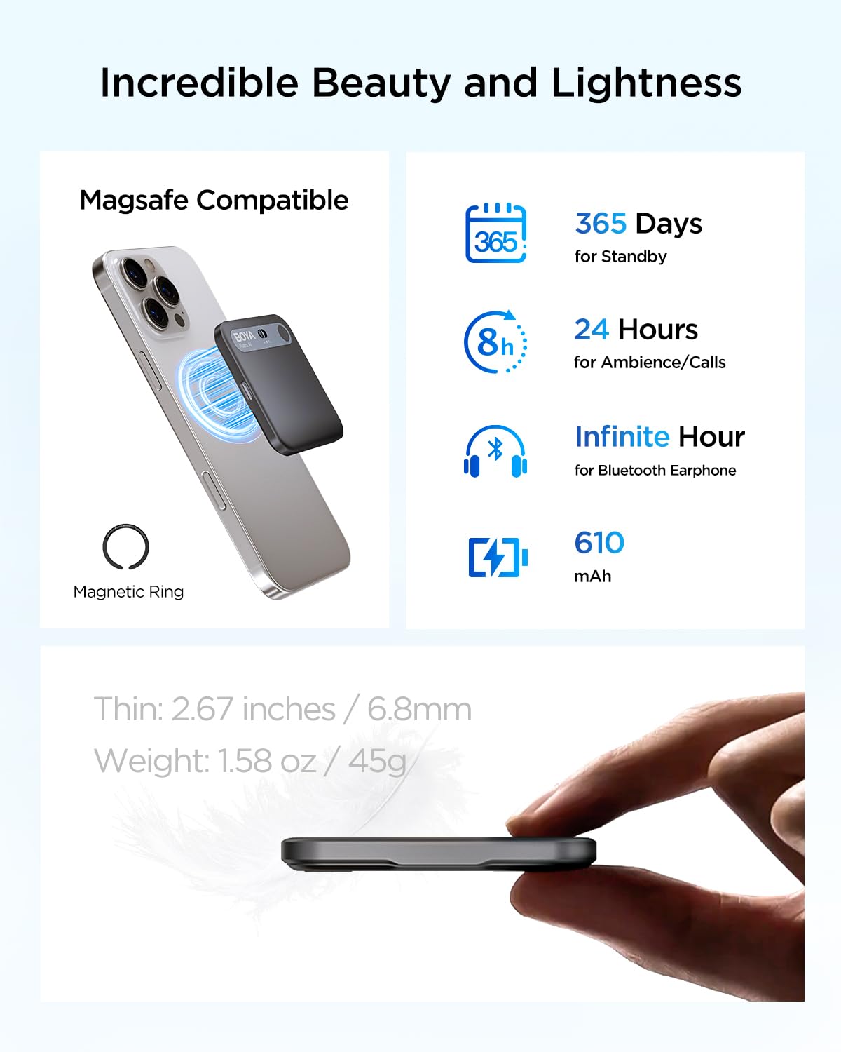 Amazon.com: BOYA Notra AI Voice Recorder,3-Mode Capture -Ambient