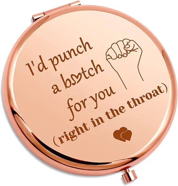 Gevody Best Sister Gifts Funny Compact Makeup Mirror Friendship Gifts for Girls Best Friend Birthday for Women Soul Sister Travel Makeup Mirror Wedding Gifts Graduation Gifts Compact Mirror