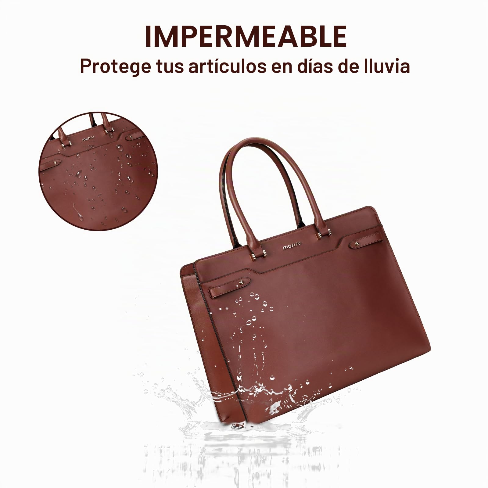MOSISO Maletín Portátil para Mujer, 15,6 Pulgadas Bolsa Tote Laptop