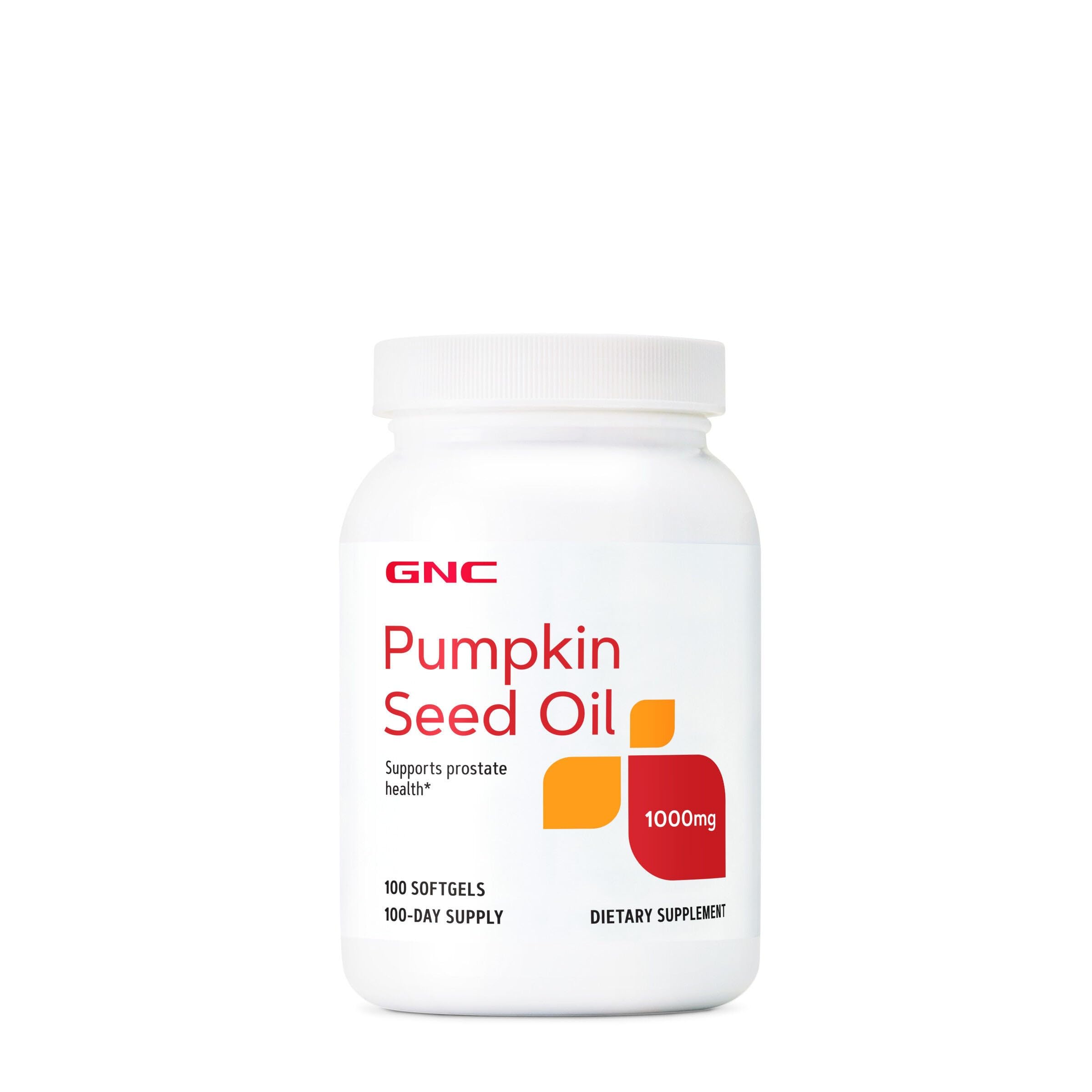 GNC Pumpkin Seed Oil 1000mg Supplement, Supports Prostate Health, 100 Servings