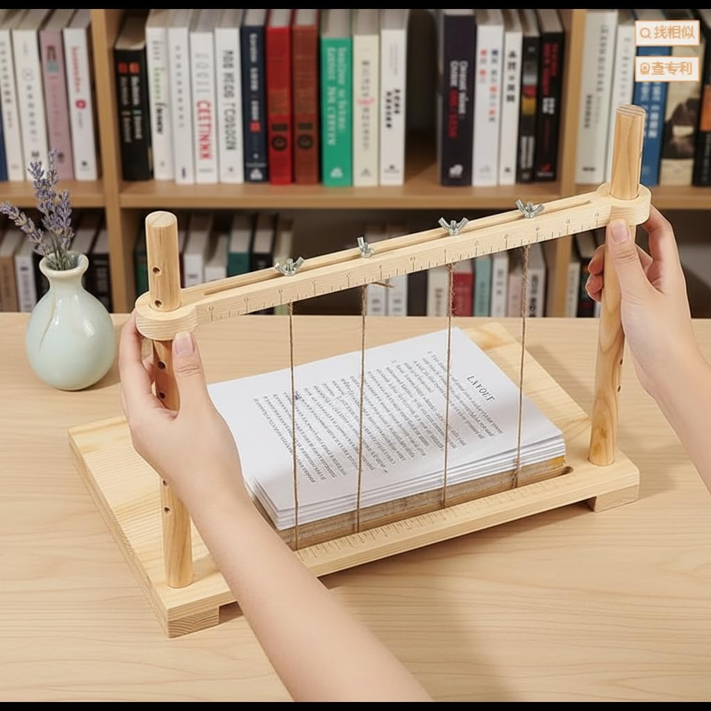 Juego de marcos de costura para encuadernación, kits de encuadernación de libros de madera, herramientas de guía de perforación, herramientas de encuadernación de libros para libros hechos a